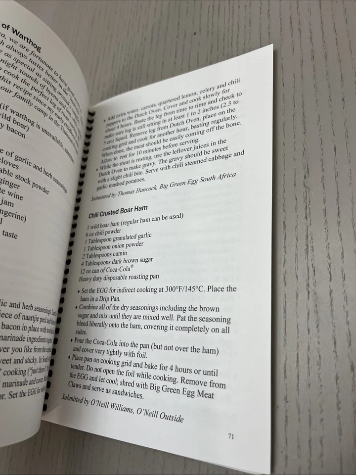 Big Green Egg EGGTOBERFEST Spiral Bound Cookbook for Eggheads GRILL SMOKER - Image 3 of 4