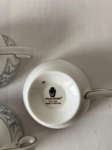 Wedgwood Dolphin White Cup Saucer Lee 5 Customers From Japan - Picture 16 of 16