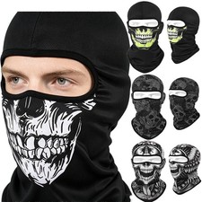 Skull Balaclava Full Face Mask, Breathable Skeleton Hood for Halloween Cosplay