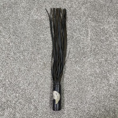 Leather Riding Quirt Small Whip Hand Held Flogger Embroidered Eagle Head