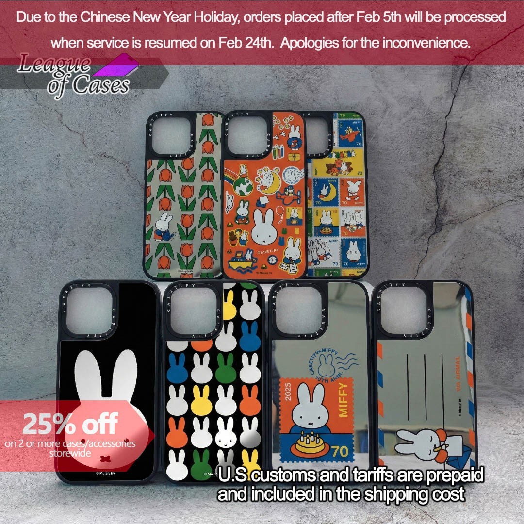 Miffy Casetify Mirror Case for iPhone 13-17 | optional MagSafe