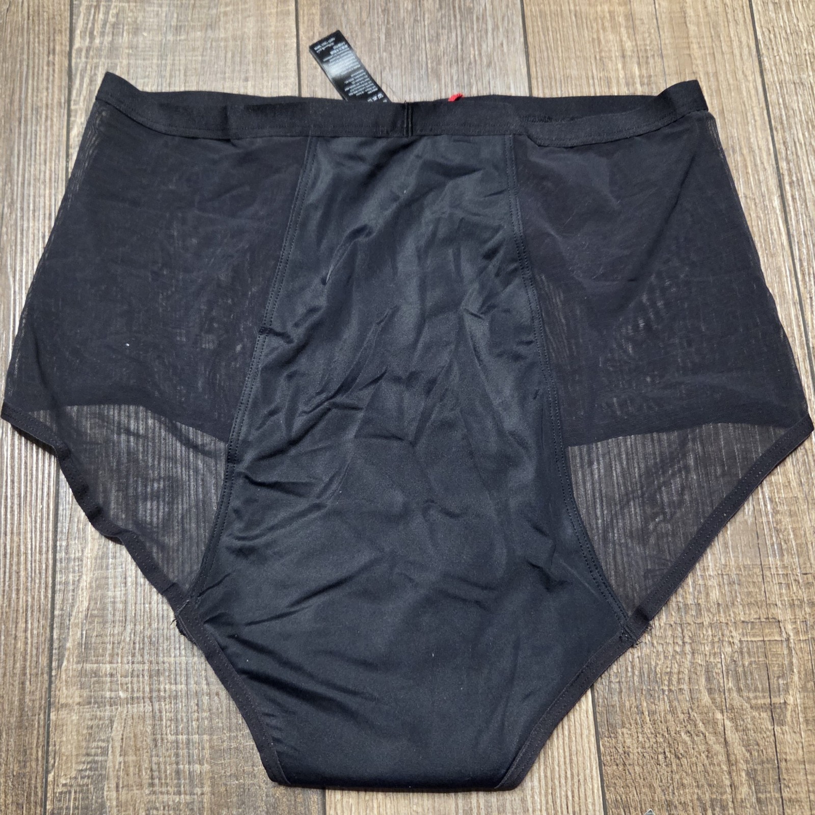 THINX COMFORT STRETCH SUPER ABSORBENCY BLACK HI-WAIST PERIOD PANTIES LARGE