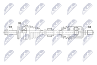 Antriebswelle NTY NPW-HY-677 FüR Hyundai Santa FÉ 3 DM DMA SUV Crdi 4WD Allrad