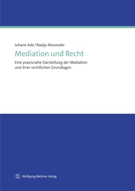 Mediation und Recht Nadja Alexander