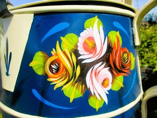 Hand painted Buckby can BARGE WARE canal artist signed LARGE 3 Gallon