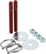 ALLSTAR PERFORMANCE Alum Hood Pin Kit 3/8in Red