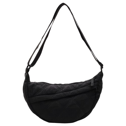 Crossbody Bag for Women Men with Zipper Crescent Bag Nylon Dumpling Bag Handbag - Picture 16 of 27