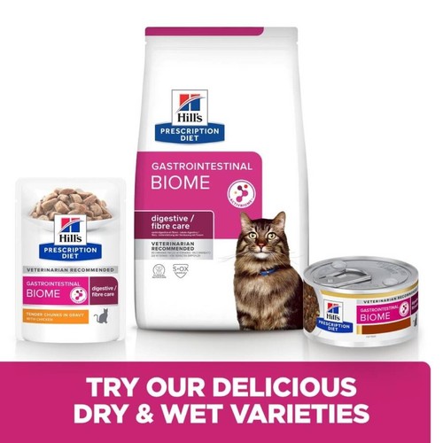 Hill's Prescription Diet Gastrointestinal Biome Wet Cat Food Pouches 12x85g FAST - Picture 6 of 6