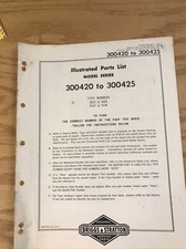 Vtg 1973 Briggs & Stratton 300420-300425 Illustrated Parts List