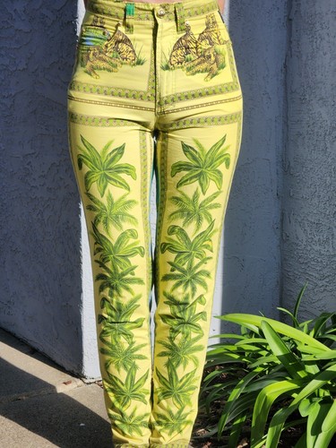 VERSACE Jeans Couture 1990s Cotton Pants Multicolor Women's Italy 28 42 Vintage - Picture 10 of 24