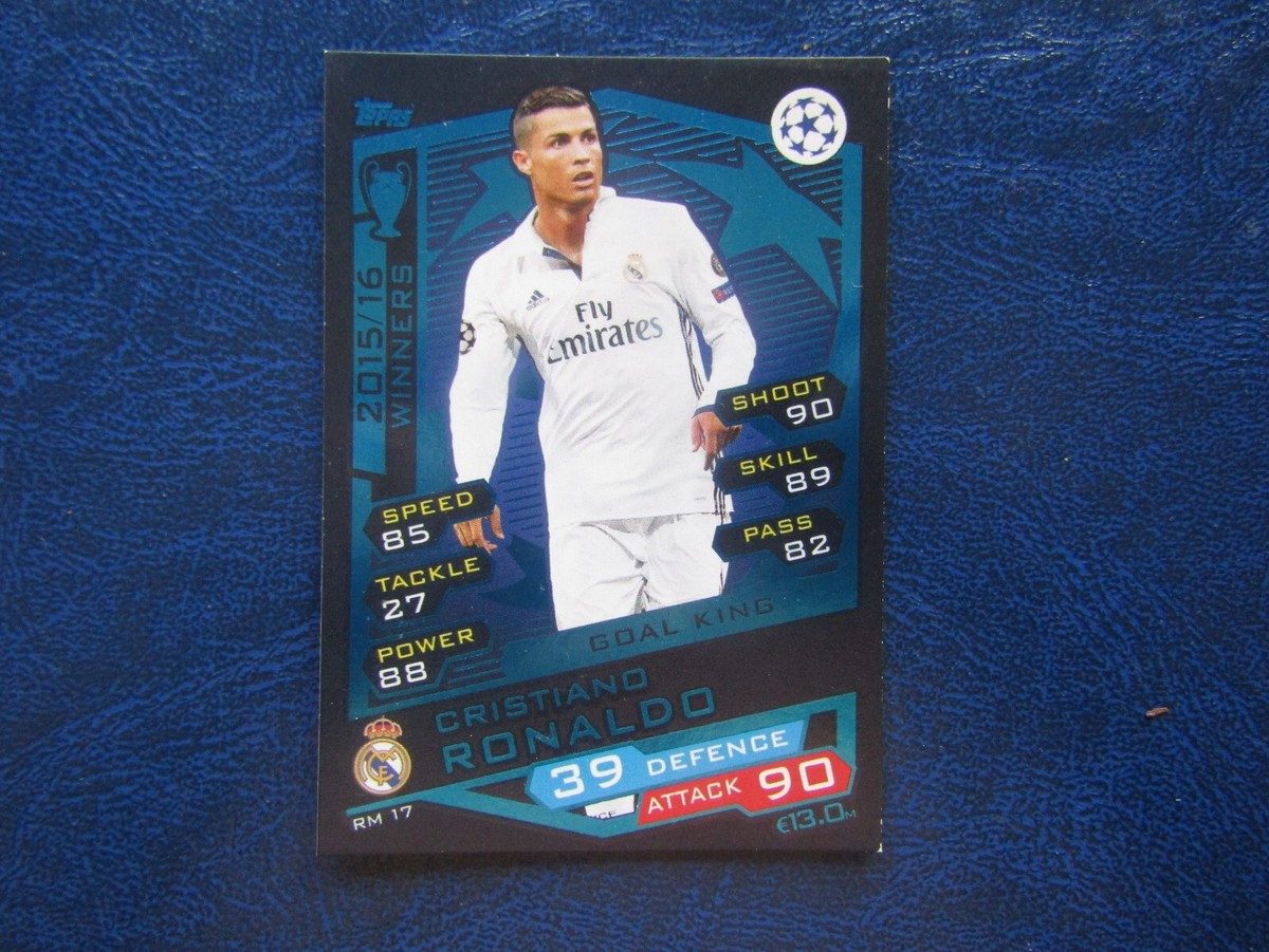 Cristiano Ronaldo 2016-17 Topps Match Attax Goal King Blue # RM 17