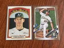 CHRIS BASSITT Lot of (2) 2021 Topps Series Two Gold Border /2021 & Heritage Base