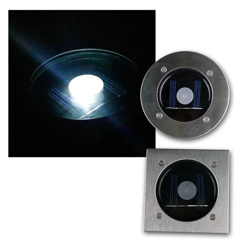 LED Solar Boden-Leuchte Einbau-Strahler IP44 Dämmerungs-Sensor befahrbar 2000kg - Bild 2 von 4