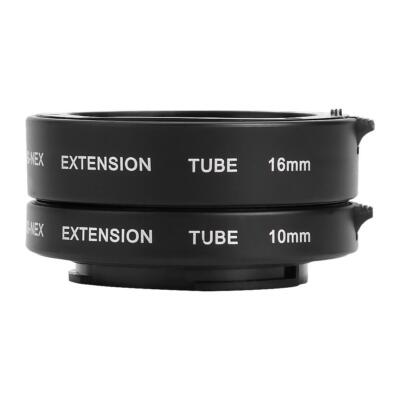 Metal Auto Focus Macro Extension Tube Set 10mm 16mm for Sony NEX E Mount Camera 