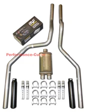 97 - 01 FORD F150 4.2 4.6 5.4 Truck Mandrel Dual Exhaust - 14" Magnaflow Muffler