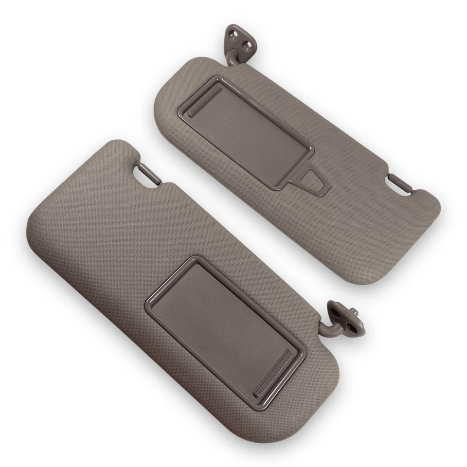 2010-2014 Hyundai Tucson Driver & Passenger Side Sun Visor Pair Set Gray Vinyl - Image 2 of 4