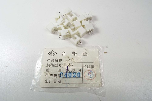 x50 JST XH-2A 2PIN 2,54 mm INLINE HEADER PLATINE HALTERUNG STECKER GERADES GEHÄUSE - Bild 3 von 14