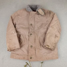 Vintage Wear Guard Jacket Mens 46 Large Brown Sherpa Lined Made In USA Disressed