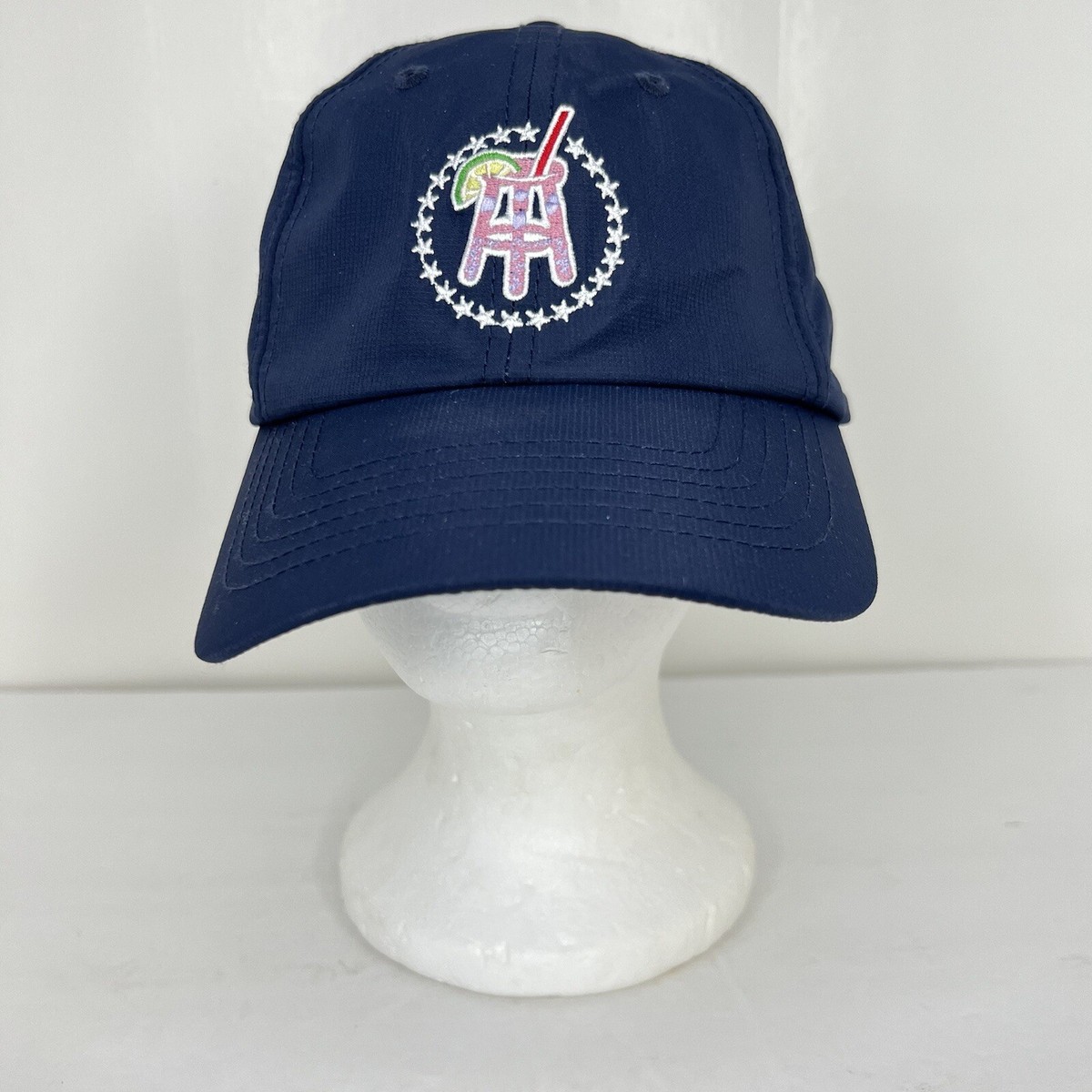Barstool Sports Transfusion Performance Hat Blue Navy Cap Lime Golf