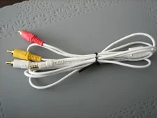 AUX Male 6 ft 3.5mm to 3 RCA AV Audio Video Male RCA Adapter Cable USA SELLER