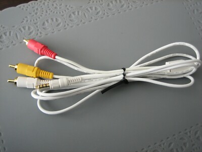 AUX Male 6 ft 3.5mm to 3 RCA AV Audio Video Male RCA Adapter Cable USA SELLER