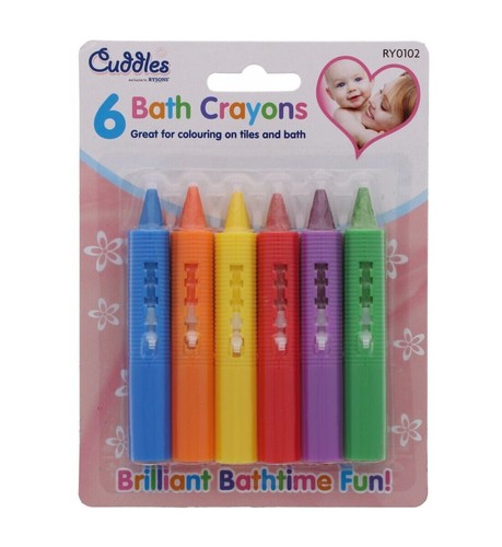 Coloured Washable Bath Crayons Tiles Crayon Kids Paints Drawing Fun Toy Pens NEW - Picture 11 of 30