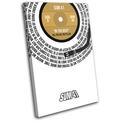 Sum 41 In Too Deep Lyrics Record Vinyl SINGLE Leinwand Wand Kunst Bild drucken