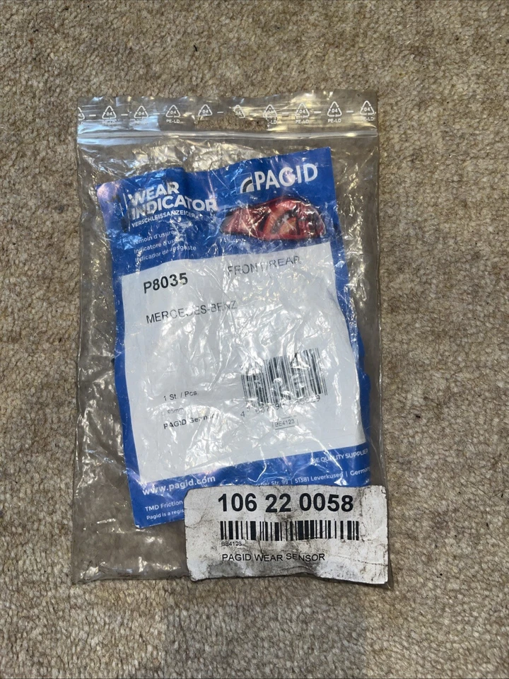 Pagid P8035 Mercedes Benz Front Rear Brake Pad Wear Wire Sensor  - Image 2 of 2