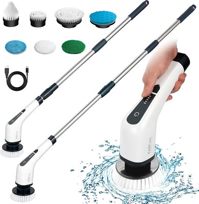 Elektrischer Spin Scrubber 9in1 Turbo Scheuer Reinigungsbürste Handgerät Kabellos Mopp