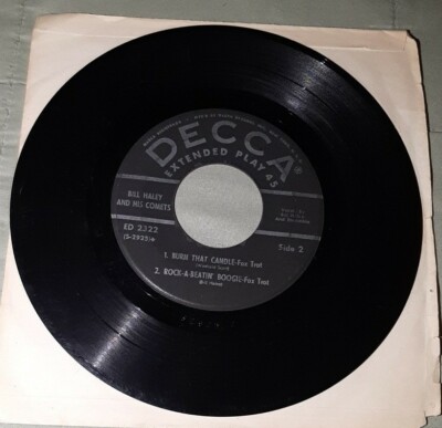 Bill Haley and His Comets 45 EP Razzle Dazzle / Burn That Candle Decca ED 2322