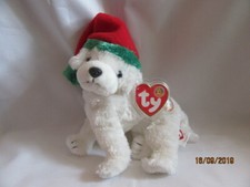 TY BEANIE BABY TINSEL DOG - BBOTM DECEMBER 2003  - MINT - RETIRED