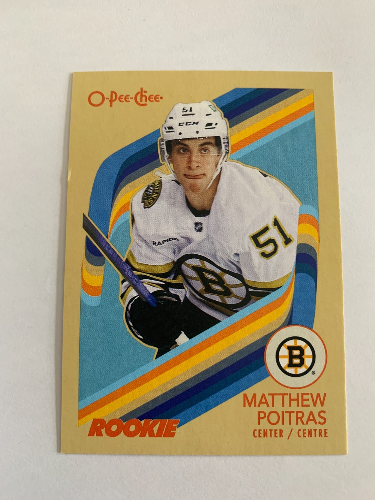 2023-24 O-Pee-Chee Retro #588 Matthew Poitras - Boston Bruins