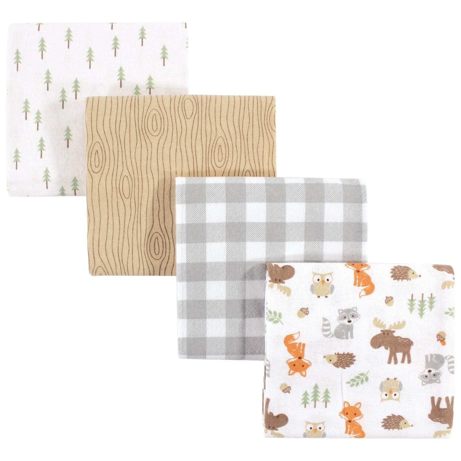 Brown Unisex Nursery Receiving Blankets