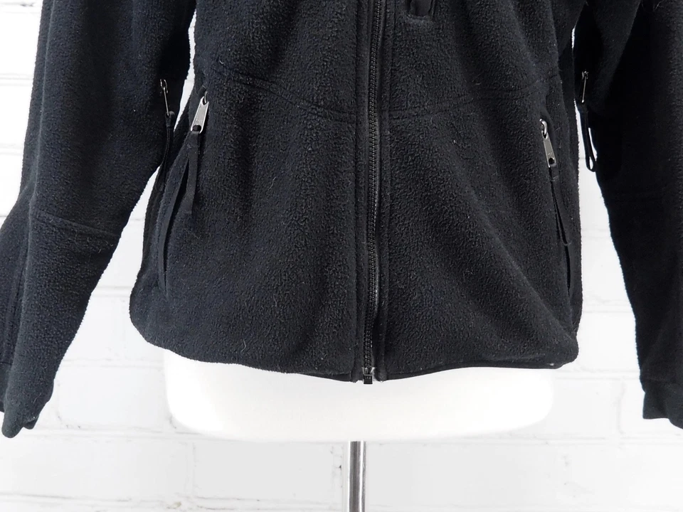 Chaqueta polar Mountain Hardwear cremallera completa abrigo negro para jóvenes niños talla 10 Foto 3 de 4