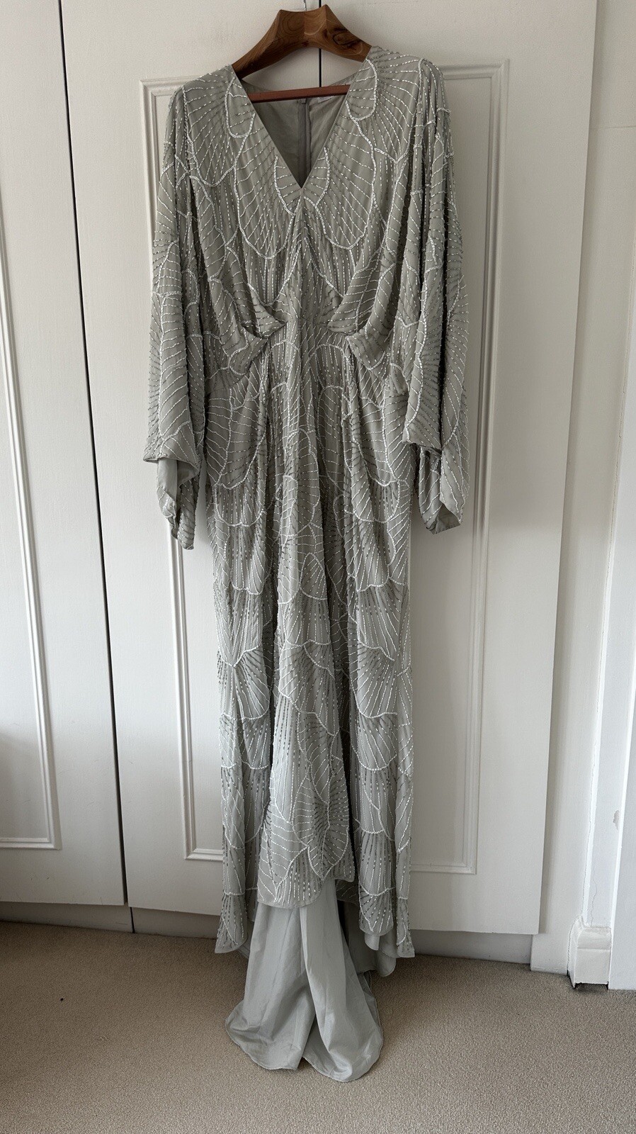 ASOS Bridal Pale Grey Sequin Wedding Dress