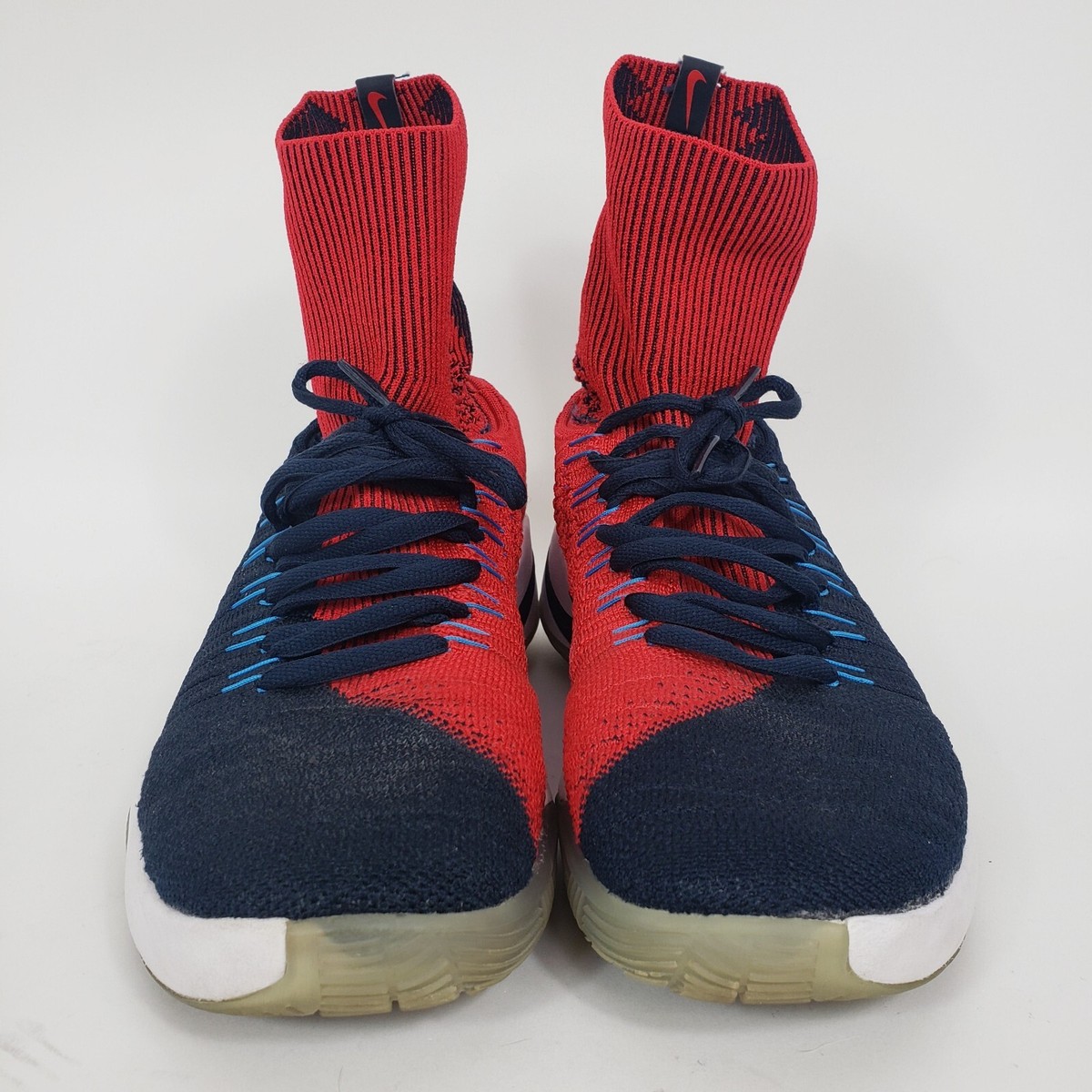 RARE🔥 Nike Hyperdunk Flyknit Olympic USA Red Blue White Sz