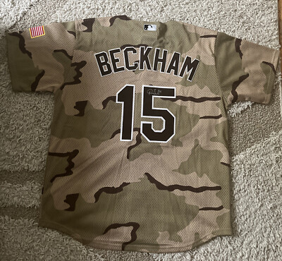 【SALE】MLB ゴードン・ベッカム直筆サイン入りユニフォーム Chicago White Sox Baseball Jersey Gordon Beckham #15