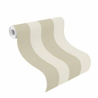 Tapete Vlies #Tapetenwechsel Blockstreifen Beige Beigeweiß 633450 (3,73€/1Qm)