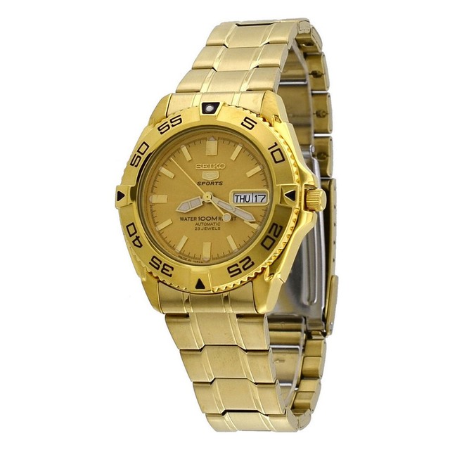 seiko 5 sports gold watch price