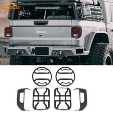 Sides Halogen Tail Light Guards Headlight Cover Trim For Jeep Gladiator Jt 20-25 Sides Halogen Tail Light Guards Headlight Cover Trim For Jeep Gladiator Jt 20-25