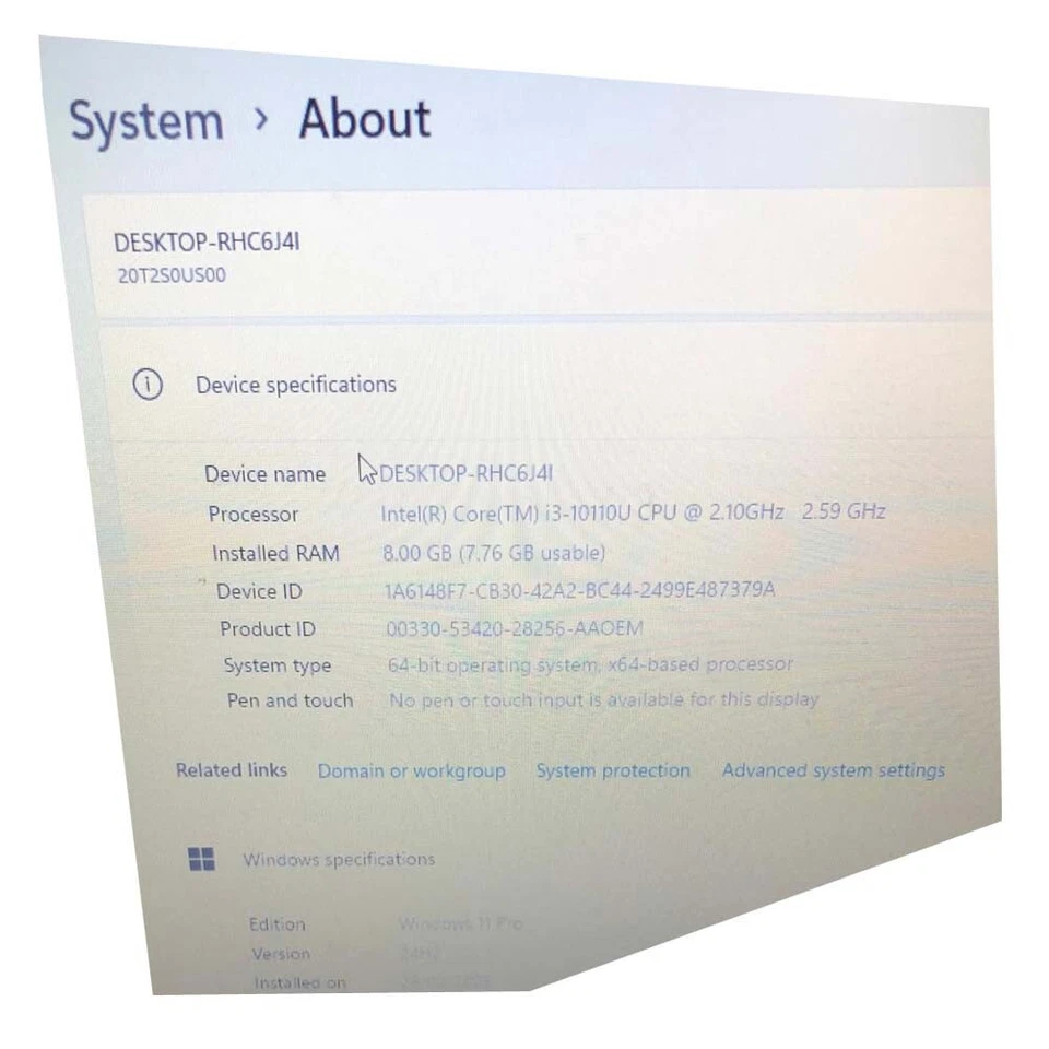 Lenovo ThinkPad X390 · i3-10110U · 8GB · 256GB, photo 4 of 5