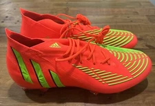 Adidas Predator Edge.1 SG  Soccer Cleats Mens Size 8  Solar Red GW1016 NEW