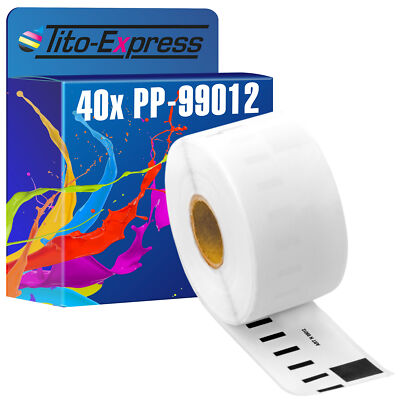 40x Etiketten PlatinumSerie für Dymo 99012 310 320 330 Turbo 400 450 Duo Twin Tu