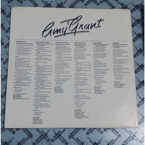 AMY GRANT MY FATHER'S EYES (VG+) LP VINYL RECORD - Picture 3 of 8