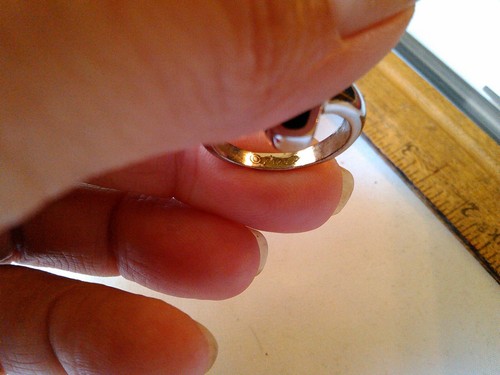 Vintage Monet Silberfarben Schwarz Oynx Ring Größe 8 - Bild 2 von 4