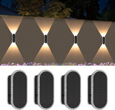 Lampade Solari Esterni, Illuminazione Solare Parete Esterni, 4 Pezzi Luci Da Gia
