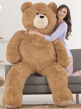 6 Foot Giant Vermont Teddy Bear  Brown & Beige Plush Bear Stuffed Animal