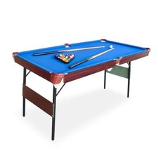 54" Folding Pool Table, Portable Space-Saving Billiard Game Table for Game