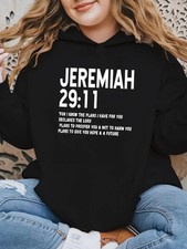 Women'S Black Jeremiah 2911 Bible Verse Hoodie - Inspirational Christian Faith S