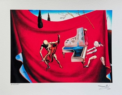 アート・デザイン・音楽 SALVADOR DALI The Making of an Artist Salvador Dali MUSICAL TEMPEST Facsimile Signed & Numbered Art